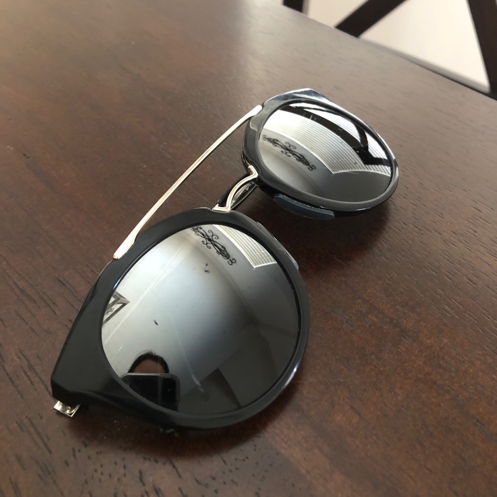 Black Prada Mirrored Sunglasses - Picture 2 of 3